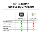 Strong Coffee Co. Instant Black Coffee | Premium Organic Coffee with Nootropics & Adaptogens, NeuroFactor®, L-Theanine, Ashwagandha, Reishi & MCT Oil | No Jitters, No Crash (1, 30 Servings)