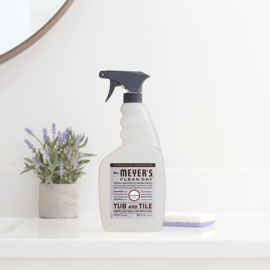 Mrs. MEYER'S CLEAN DAY Tub and Tile Cleaner, Lavender, 33 Fluid Ounce (Pack of 6)
