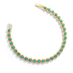 Pearich 14K Gold Filled Turquoise Tennis Bracelets For Women