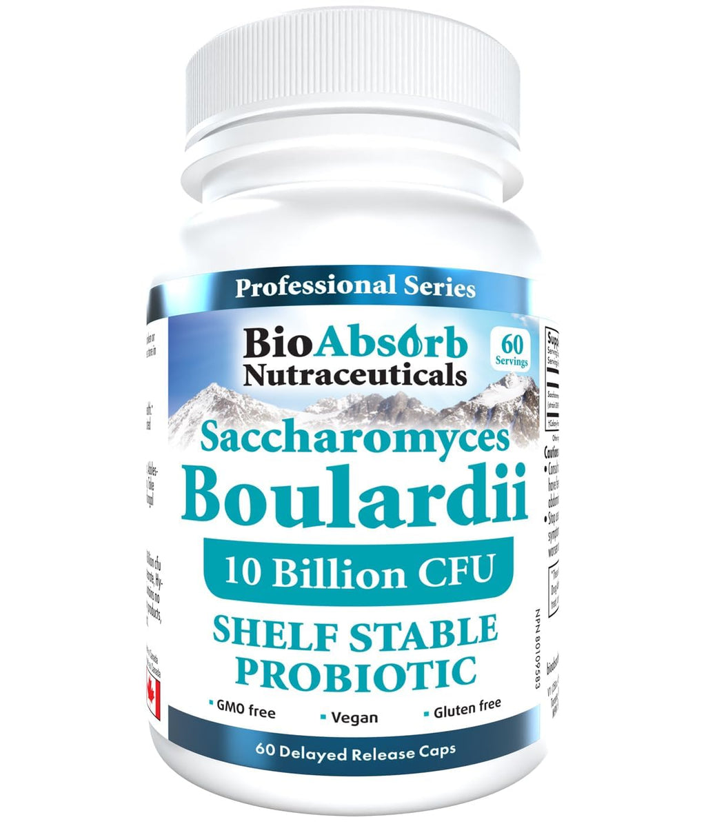 Bio Absorb Saccharomyces Boulardii Probiotic, 10 Billion CFU per Capsule