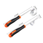 Nicofie 2025 Hand Weeder Tool, Rubber Handle Manual Weeder Puller Tool, Uprooting Weeding Tools, Crack Weeder Crevice, 4 Teeth Weeding Tool, Weeding Artifact Tool for Gardening (2 Pcs)