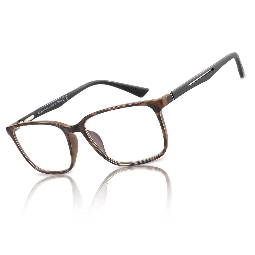 BLUEMOKY Blue Light Reading Glasses for Men，Sport Square Frame Readers, Anti Glare Computer Glasses