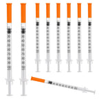 100 Pack 1ml Disposable Syringe, 30G 1cc 5/16 Inch (8mm) Lab Supplies Syringes, Individually Wrapped