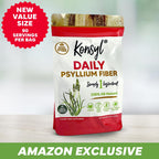 Konsyl Daily Psyllium Fiber Powder | 100% All-Natural Psyllium Husk for Gut & Digestive Health | No Sugar, No Fillers 90 Servings (540g)