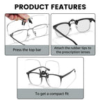 VIEWBETTER 3 Pack Clip On Blue Light Blocking Glasses for Eyes Strain/Light-Sensitive Flip Up Computer Gaming Glasses BL801
