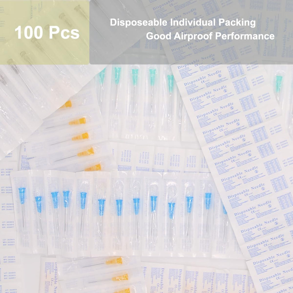 18 Gauge 1 Inch Needle (100Pack),Luer Lock Industrial Accessories Needles,Individually Wrapped