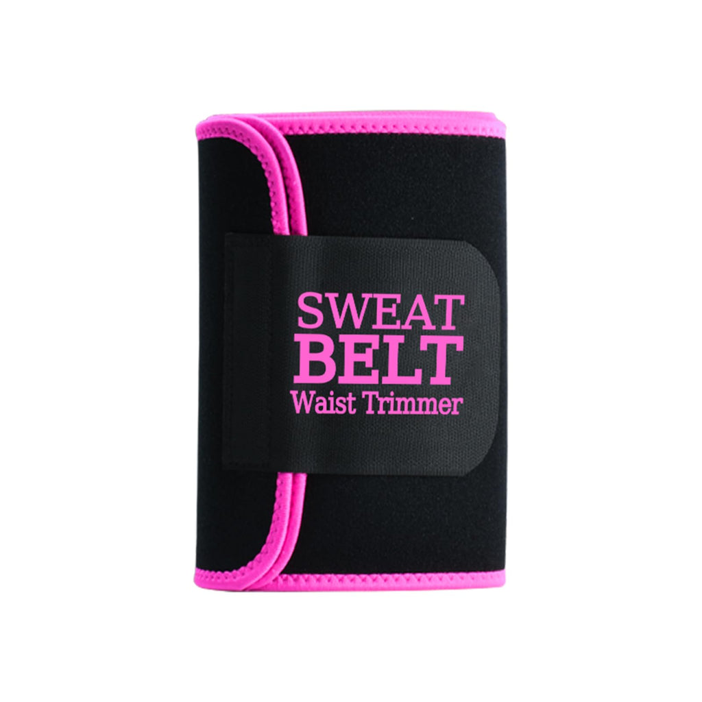 AMZBOSS Waist Trainer for Women Lower Belly Fat, Waist Sweat Band for Women, Belly Band Sweat Belt, Stomach Wrap, Body Shaper, Great Gym Accessories for Sauna, Working Out, Fitness, Medium Black/Pink