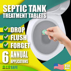 Green Pig Septic Tank Treatment Pucks – Enzyme & Bacteria-Based Treatment for Preventative Septic Maintenance, Helps Reduce Odors & Buildup, 2-Year Supply (12 Pucks)