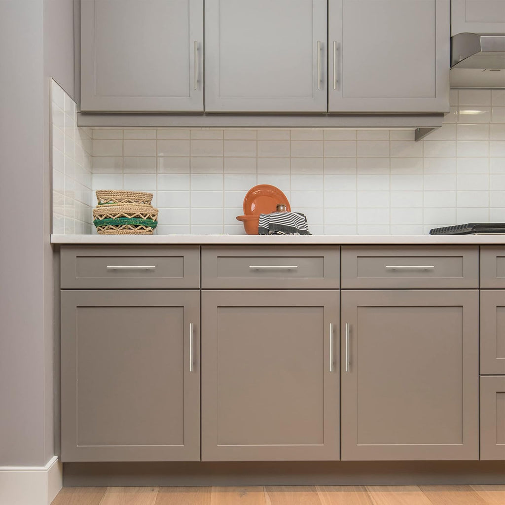 Ravinte 10 Pack | 7.38'' Cabinet Pulls Brushed Nickel Stainless Steel Kitchen Cupboard Handles Cabinet Handles 7.38”Length, 5” Hole Center