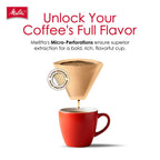 Melitta #4 Unbleached Coffee Filters, Natural Brown Cone Filters, 6-Pack