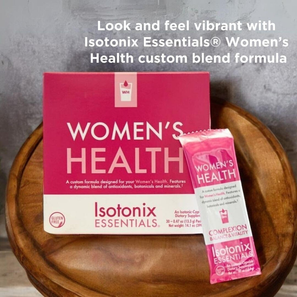 Isotonix Essentials Women’s Health Multivitamin Powder – B Vitamins, Iron (SunActive) & Pycnogenol for Energy, Skin, Bone & Immune Support, Isotonic Packets, 30 Servings