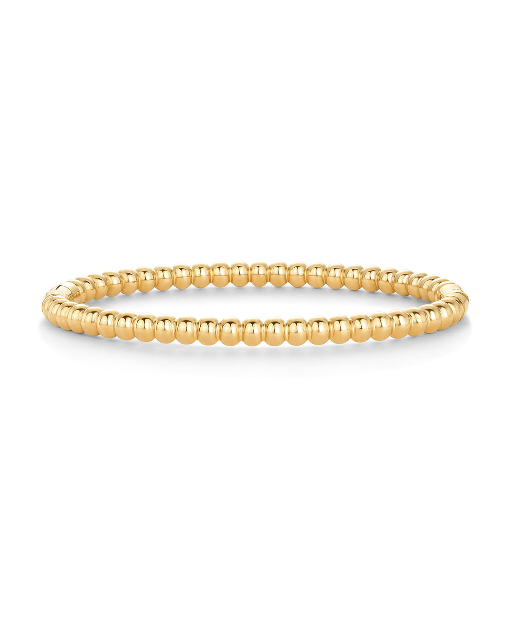 PAVOI Ball Beaded Waterproof Bangle Bracelet for Women, Yellow Gold, 7IN