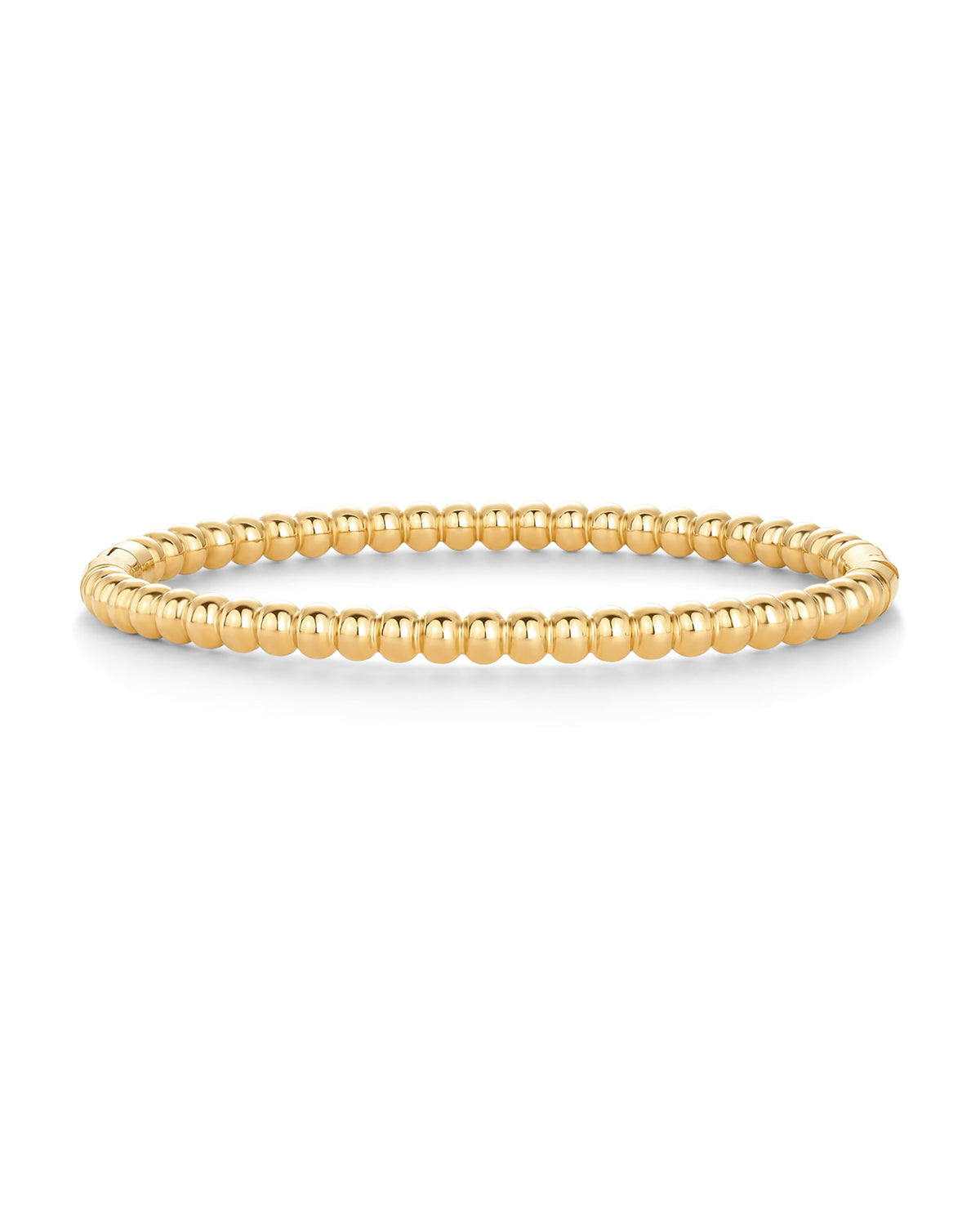 PAVOI Ball Beaded Waterproof Bangle Bracelet for Women, Yellow Gold, 7IN