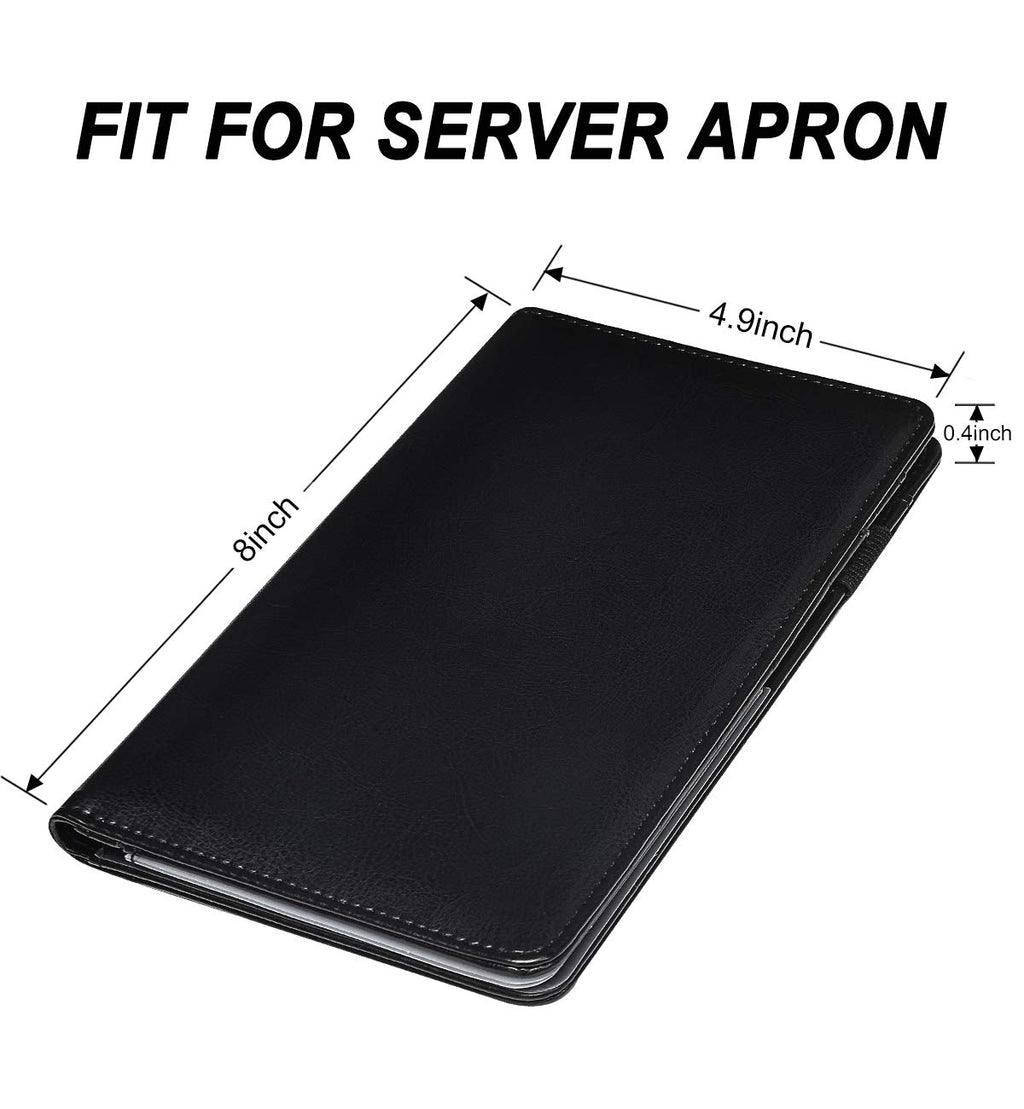 Server Books for Waitress - Leather Waiter Book Server Wallet with Zipper Pocket, Cute Waitress Book&Waitstaff Organizer with Money Pocket Fit Server Apron