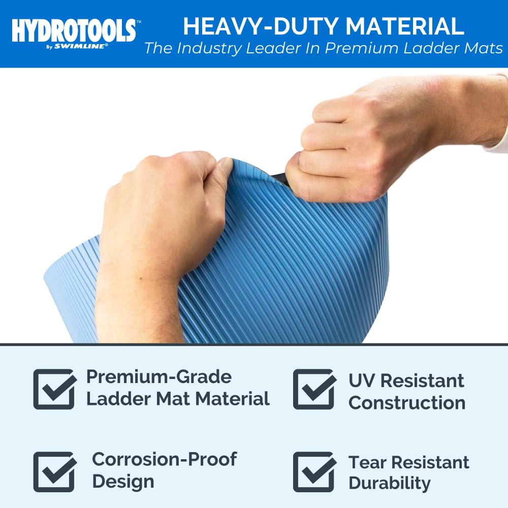 SWIMLINE HYDROTOOLS Protective Pool Ladder Mat for Above Ground Pools – Safety & Stability for Stairs, Steps & Ladders – Premium Durable Material, 45" x 60"