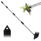Weed Puller Tool with Long Handle, Hoe Garden Tool & Weed Rake for Weeding