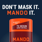 Mando Whole Body Deodorant For Men - Smooth Solid Stick - 72 Hour Odor Control - Aluminum Free, Baking Soda Free, Skin Safe - 2.6 Ounce (Pack of 2) - Bourbon Leather