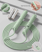 YOTTOY Cordless Jump Rope with Counter - Ropeless Jump Rope 2 In 1 with Large Cordless Ball-Weighted for Women with LCD Display (Green)