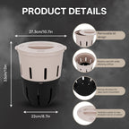 Inground Worm Composter, Outdoor Underground Worm Farm 3.3 Gallons, Garden Worm Compost Bin from Kitchen Food Waste, Black+Gray (10.7x10.7x13Inch)