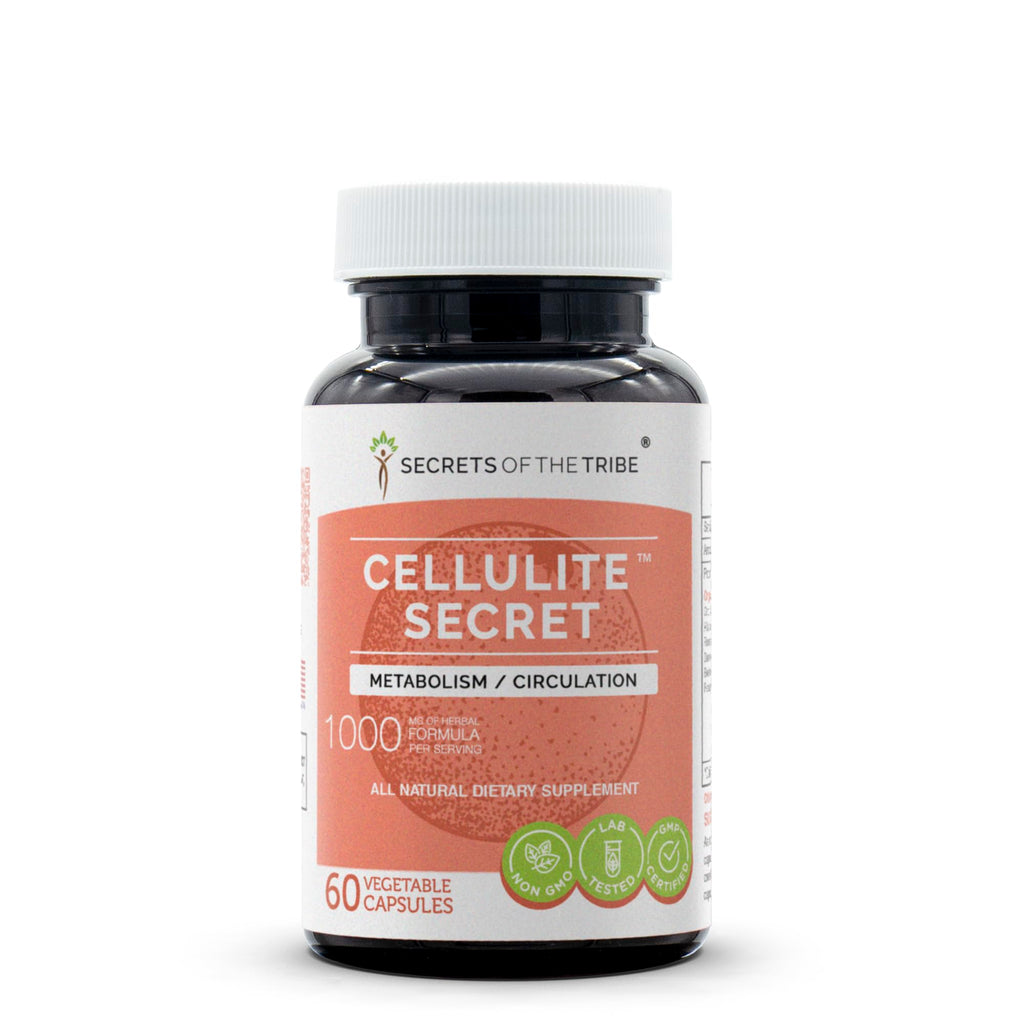 Secrets of the Tribe Cellulite Secret 60 Capsules, 1000 mg, Gotu Kola, Alfalfa, Rosemary, Dandelion, Beet Root, Fenugreek Metabolism/Circulation (60 Capsules)