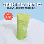 TONYMOLY Green Tea Korean Sunscreen SPF 50 – Non-Greasy Broad Spectrum Face Sunscreen with Niacinamide, Panthenol & Hyaluronic Acid, Travel Size 50ml
