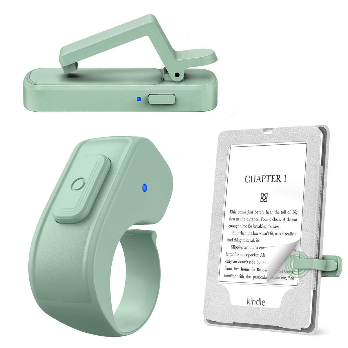Page Turner Ring for Kindle,Remote Control for iPhone iPad Tablets eReaders