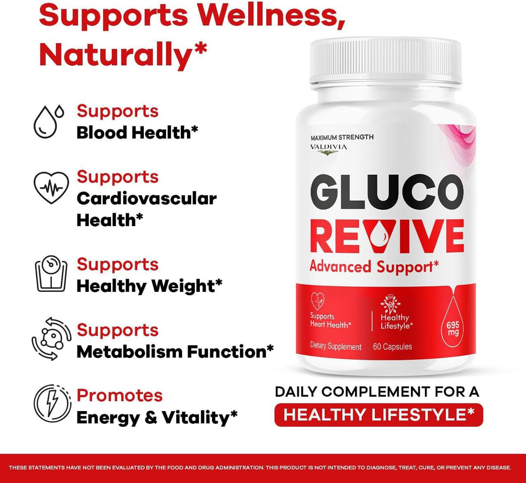(3 Pack) Gluco Revive Capsules - Official GlucoRevive Advanced Formula Support Pills - Maximum Strength, Natural GlucoRevive Vitamins for Overall Health & Wellness Reviews, 180 Capsules for 3 Months
