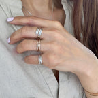 By Hannah Design Teeny Tiny Stacking Sterling Silver Ring Personalized Ring