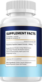 Neuro Sharp Supplement Capsules – Neuro Sharp Natural Blend Formula Focus Memory Support and Reviews (3 Pack – 180 Capsules)