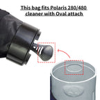 UCEDER Black Nylon Mesh Pool Cleaner Bags,All Purpose Filter Bag K13 K16 with Zipper Replacement for Polaris 280 and 480 Pool Cleaner(3 Pack)