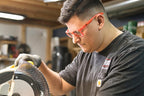 MAGID Y50 Safety Glasses for Construction | Red Frame — 1 Pair, Clear Lens | Side Shields, ANSI Z87.1+, Anti-Fog, Scratch-Resistant, 99.9% UV Protection, Polycarbonate Lens