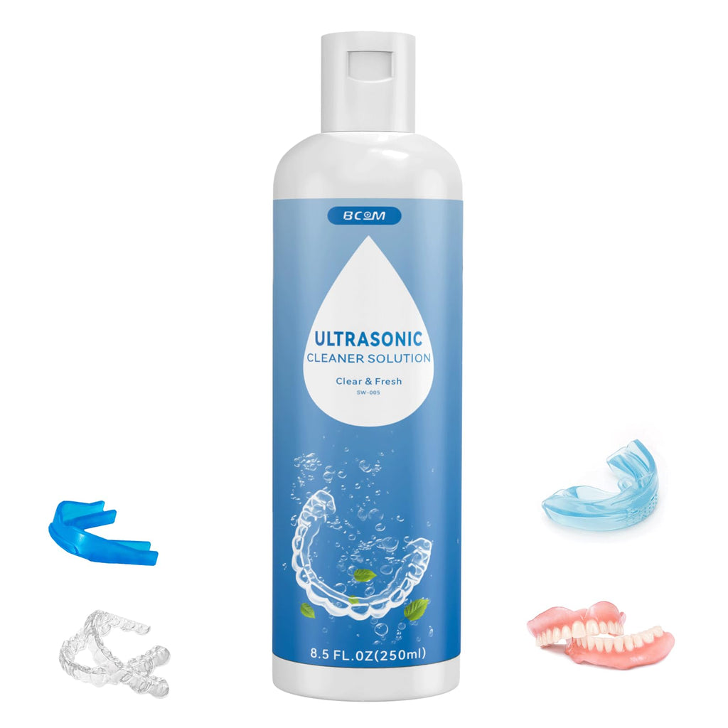 BCOM Ultrasonic Retainer Cleaner Solution & Jewelry Cleaning Liquid, 8.5 oz