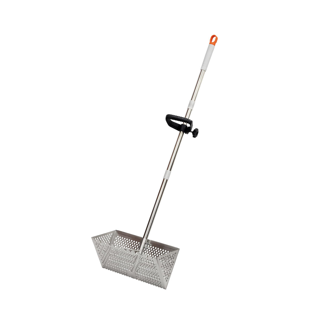 LTSEAME Sand Flea Rake, Detachable Long Handle Sand Sifter for The Beach, The Shark Tooth Screen Comes with a 16in Wide Drain Screen