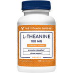 The Vitamin Shoppe L-Theanine 100MG - Calm Focus, Stress Support & Relaxation, Amino Acid from Green Tea (60 Capsules)