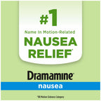 Dramamine Nausea Relief, with Meclizine HCl for Long-Lasting Relief of Nausea, Vomiting & Dizziness, 10 Tablets, Pack of 4