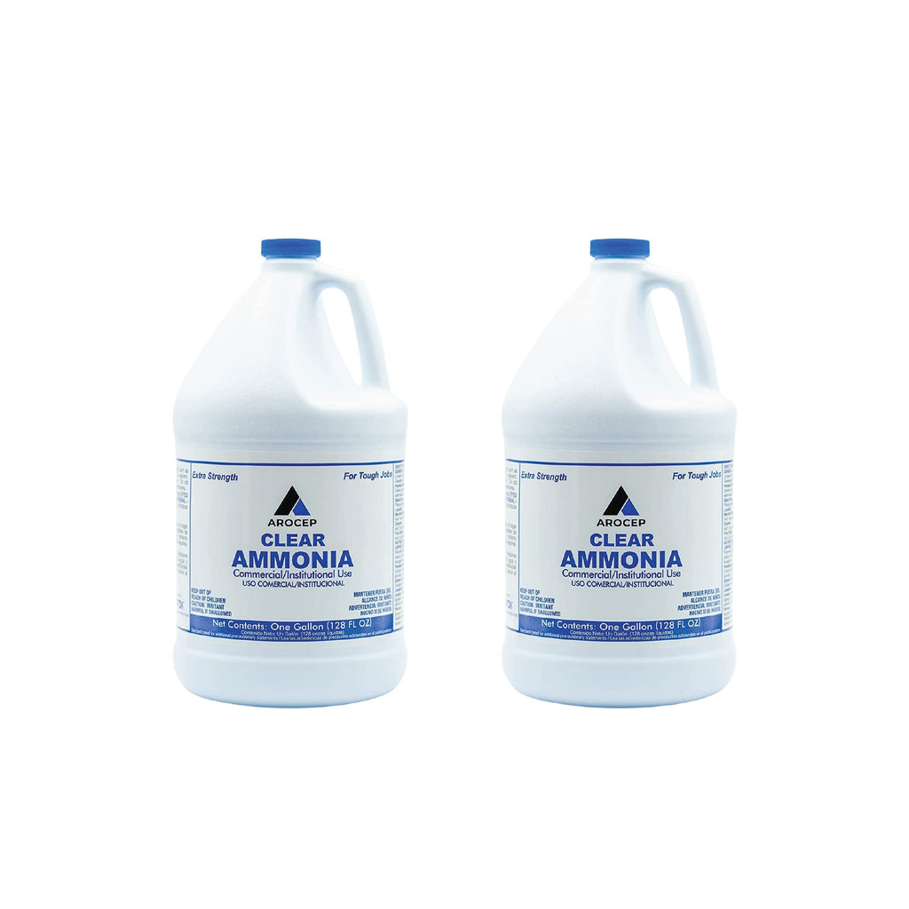 CPDI Clear Ammonia Cleaner Liquid, 2 Gallon, Multipurpose, Multi-Surface Cleaning Solution Removes Grease, Hard Water Stains, and Odors, Kitchen and Bathroom Use
