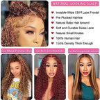 Chesma 28inch Highlight Ombre Lace Front Wig Human Hair 13x4 HD Honey Blonde 4/27 Deep Wave Lace Frontal Wigs Glueless Wigs Human Hair Pre Plucked with Baby Hair 180 Density