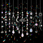Sun Catchers, 10 Pcs Crystal Suncatcher Prism Hanging Kit for Indoor Window