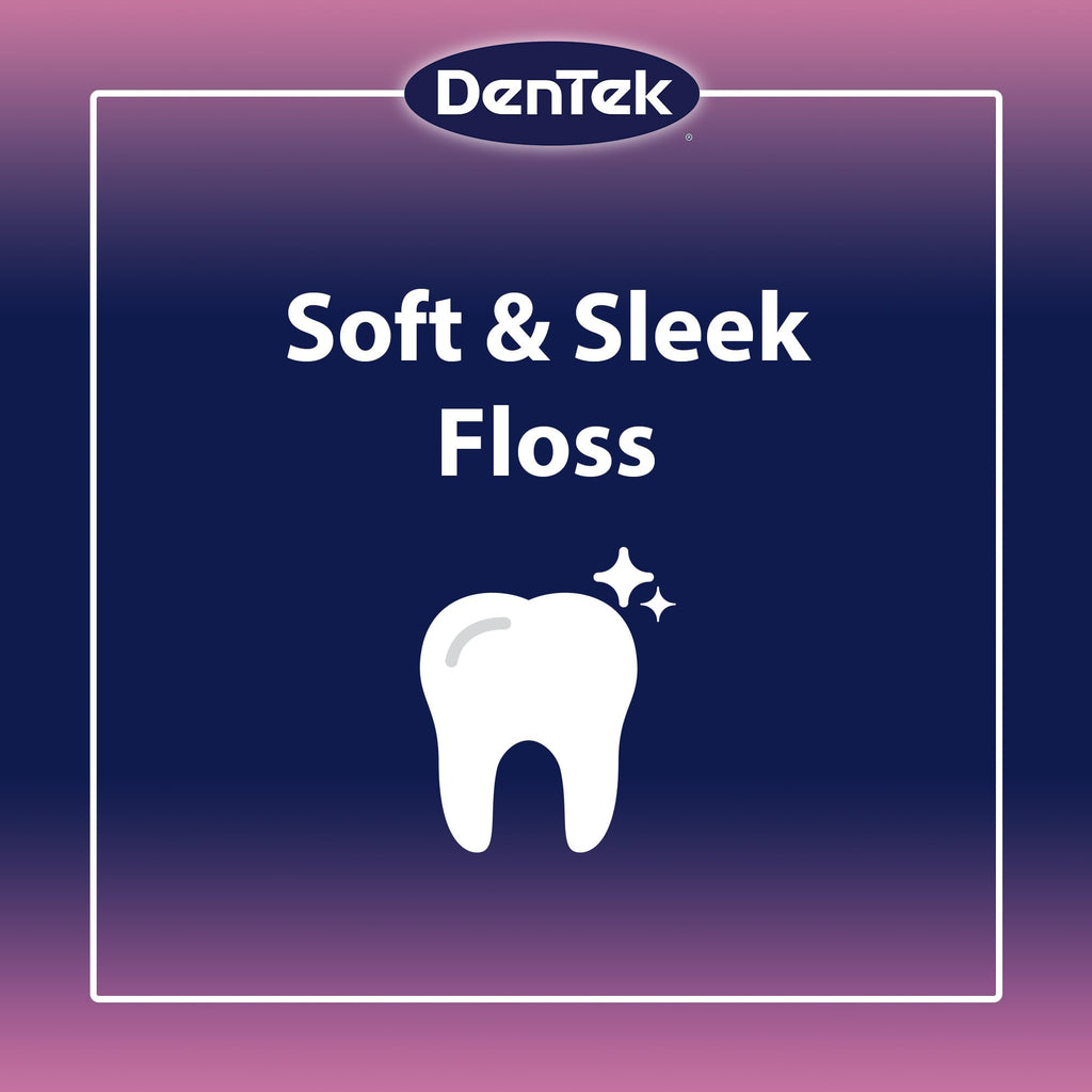 DenTek Comfort Clean Sensitive Gums Floss Picks, Soft & Silky Ribbon, 150 Count, 6 Pack (Blue)