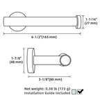 Toilet Paper Holder Polished Chrome, APLusee 304 Stainless Steel Tissue Roll Hanger, Round TP Roll Dispenser for Bathroom Kitchen Washroom, Wall Mount