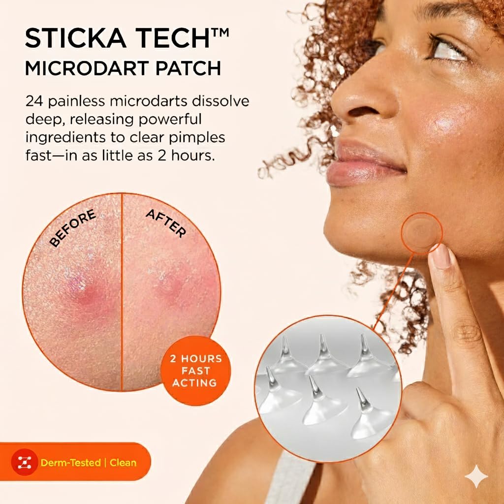 ZitSticka Extra Strength Killa Acne Microdart Patches for Face - OTC Acne Treatment with 2% Salicylic Acid - Fast Acting Microdarts for Deep, Early-Stage Zits & Blemish - 20 Count
