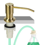 Soap Dispenser for Kitchen Sink, Built in Sink Soap Dispenser, Countertop Soap Dispenser Pump with 47" Extension Tube kit, No Need to Fill Little Bottle Again, Golden