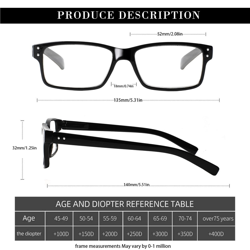 NORPERWIS Reading Glasses 6 Pairs Quality Readers Spring Hinge Glasses for Reading for Men and Women (6 Pack Mix Color -3, 2.00)