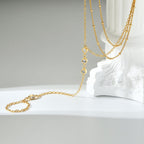 Cicy Bell Hand Chain Bracelets for Women 18K Gold Plated