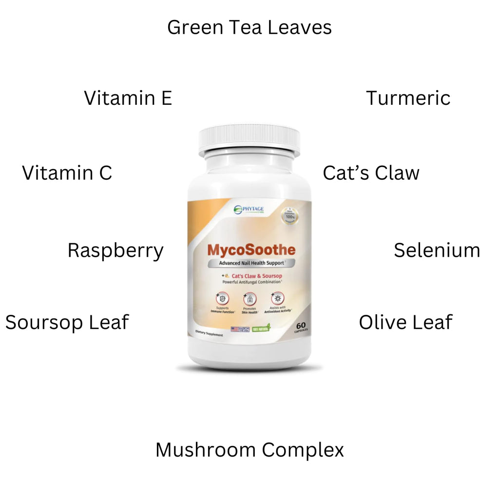 Phytage Labs MycoSoothe Advanced Hair, Skin, Nail & Immunity Support Formula - 60 Capsules