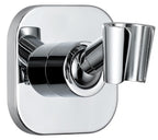 G-Promise Metal Handheld Shower Head Holder, Adjustable Wall Mount Shower Wand Bracket, Strong Adhesive Disc Mount or Drill Installation (Square, Chrome)