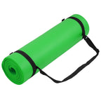 Fitvids 1/2-Inch Extra Thick High Density Anti-Tear Exercise Yoga Mat with Knee Pad and Carrying Strap, Green