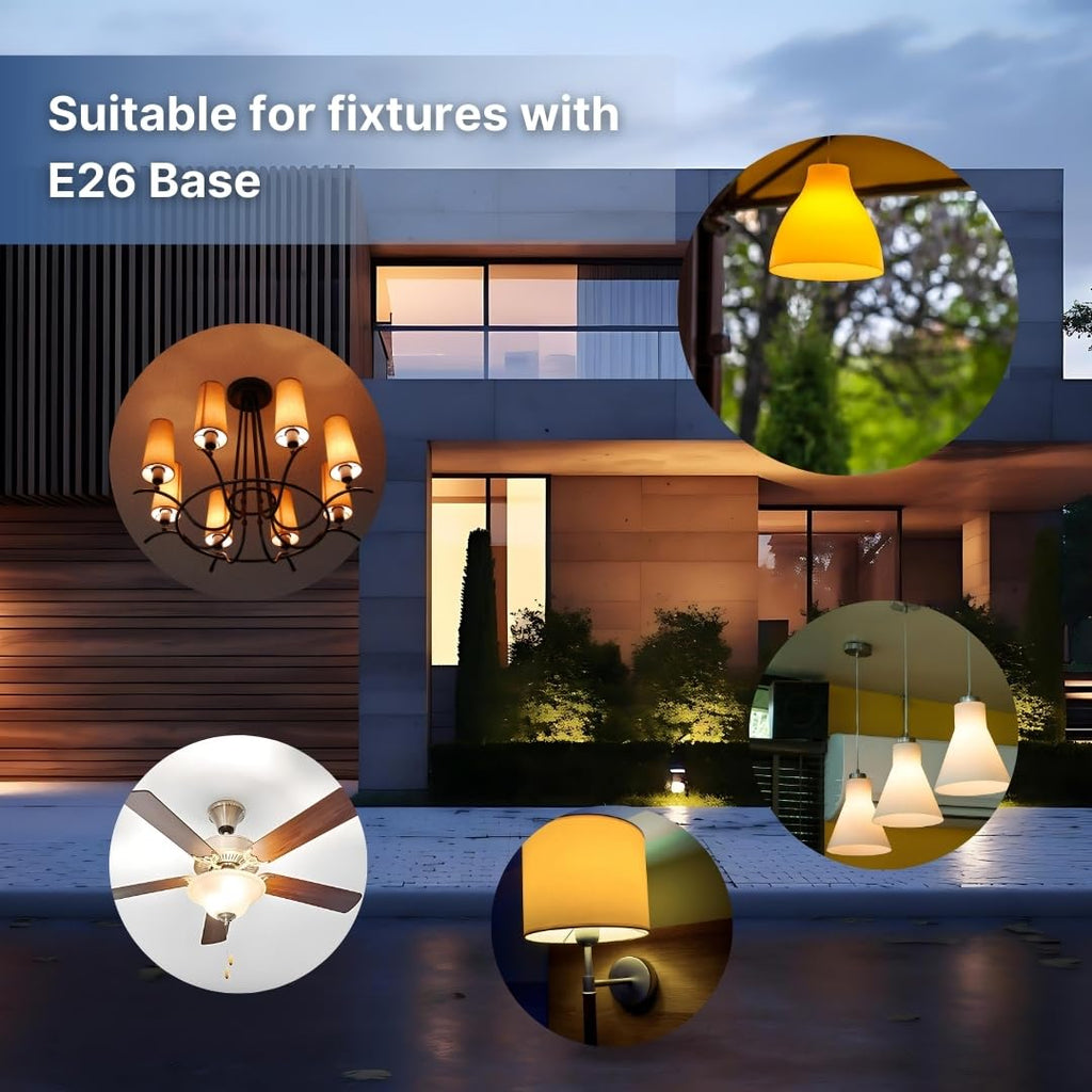 A19 LED Light Bulbs, 12 Pack, 60 Watt Equivalent, 9W Soft White Warm White 3000K LED Light Bulb, 810 LM, Bedroom, Living Room, Kitchen, Garage, Soft White LED Light Bulbs, Non-Dimmable, E26, UL Listed
