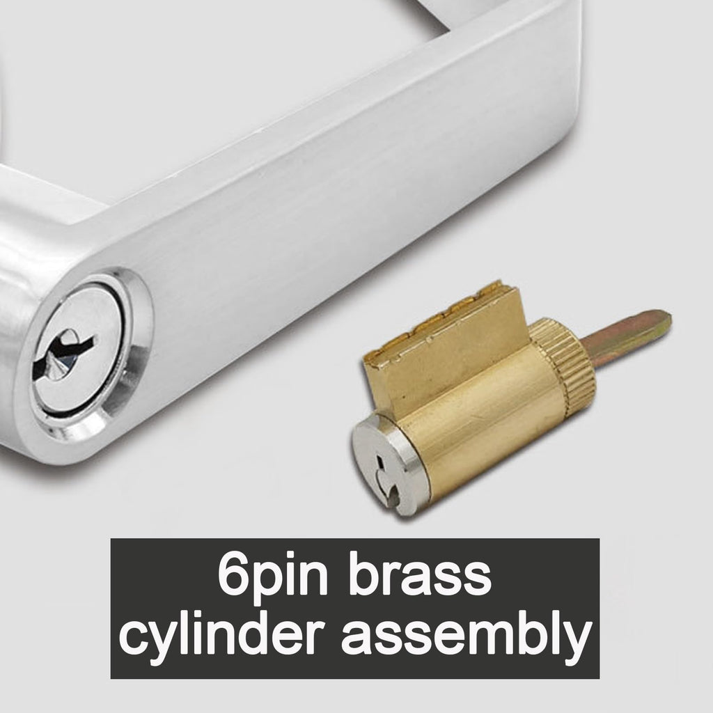 HISAFE Storeroom Door Handle Heavy Duty Grade 2 Commercial Door Locks, Non-Handed, UL 3 Hour Fire Rated, ADA Compliant, Satin Chrome Finish 26D, 2-3/4''Backset, X-XG-ST-70