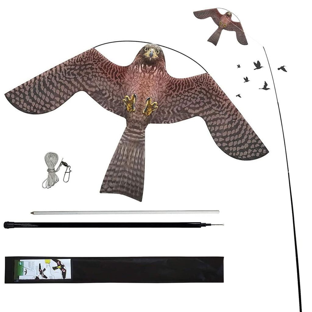 flyonte Bird Scare Flying Kite with 4m Pole Has The Effect of Scaring Birds